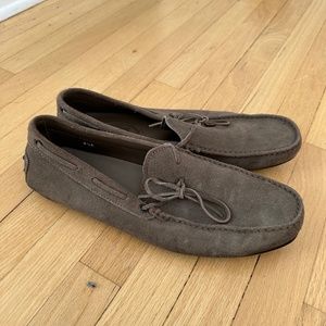 Tod's City Gommino Suede Driving Shoes with Laces